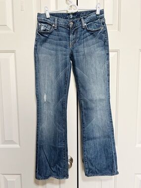 7 For All Mankind Bootcut Jeans 28 Distressed Retro Y2K